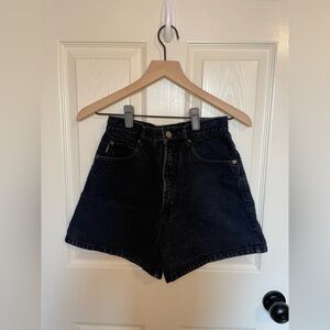 Vintage BONGO High Rise Black Denim Shorts